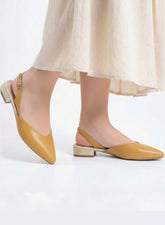 Love Bird Mules Sandals In Black, Mustard And Tea Pink For Ladies-MUSTARD