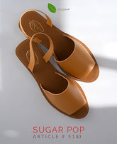 Sugar Pop Flat Sandals With Black, Mustard And Red For Ladies-MUSTARD
