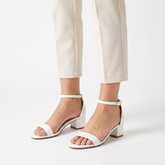 Blocked Heels-WHITE