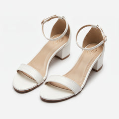 Blocked Heels-WHITE