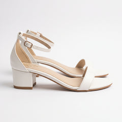 Blocked Heels-WHITE