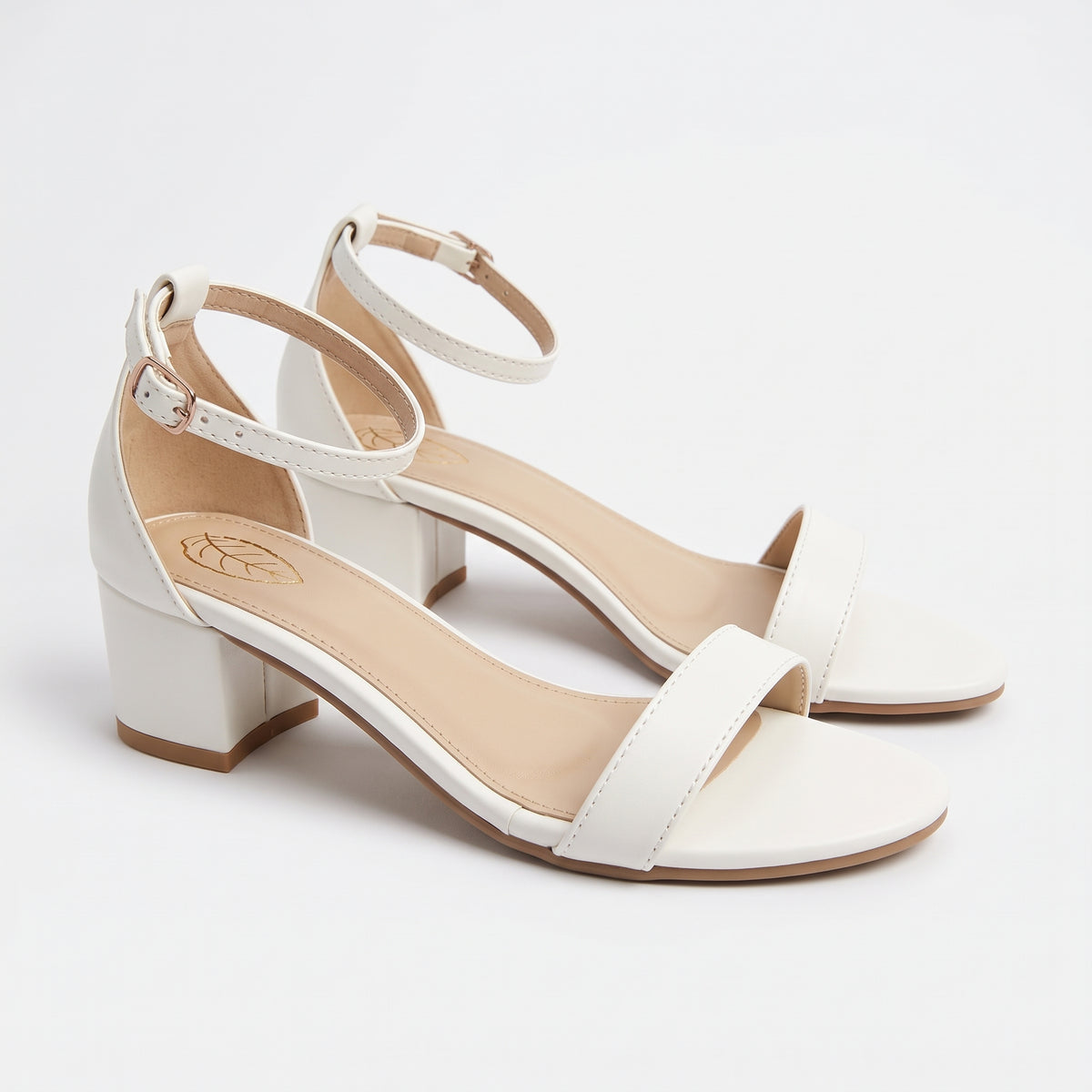Blocked Heels-WHITE