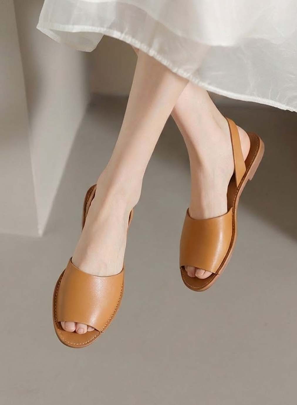 Sugar Pop Flat Sandals With Black, Mustard And Red For Ladies-MUSTARD