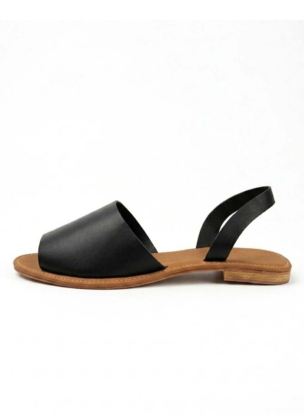 Sugar Pop Flat Sandals With Black, Mustard And Red For Ladies-BLACK