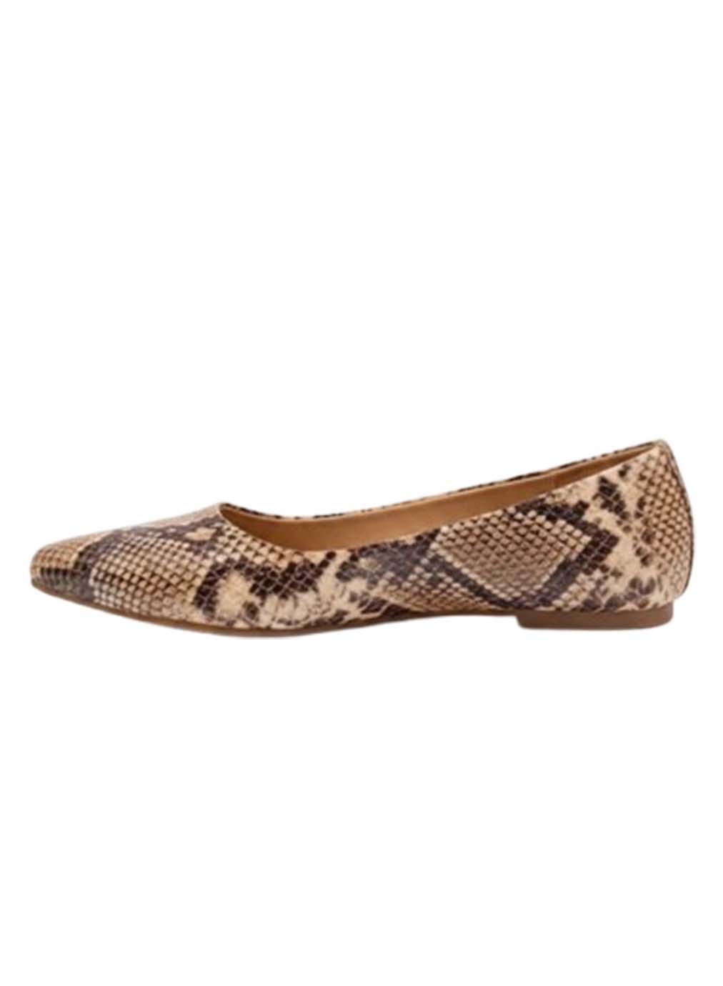 Dramatic Soft Ladies Pumps Shoes Snake Skin Print Black and Fawn-BROWN