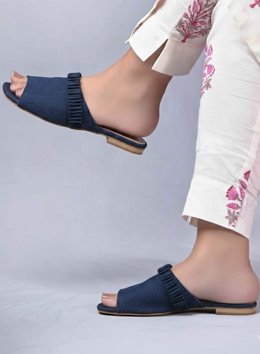 Jute Slides-BLUE