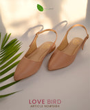 Love Bird Mules Sandals In Black, Mustard And Tea Pink For Ladies #5184