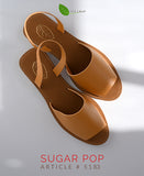 Sugar Pop Flat Sandals With Black, Mustard And Red For Ladies #5183