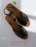 Sugar Pop Flat Sandals With Black, Mustard And Red For Ladies #5183