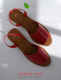 Sugar Pop Flat Sandals With Black, Mustard And Red For Ladies #5183