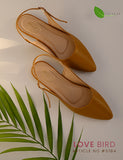 Love Bird Mules Sandals In Black, Mustard And Tea Pink For Ladies #5184