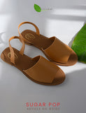 Sugar Pop Flat Sandals With Black, Mustard And Red For Ladies #5183