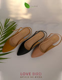 Love Bird Mules Sandals In Black, Mustard And Tea Pink For Ladies #5184